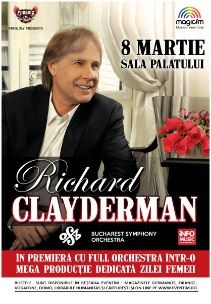 Afis Richard Clayderman Concert Sala Palatului 2016