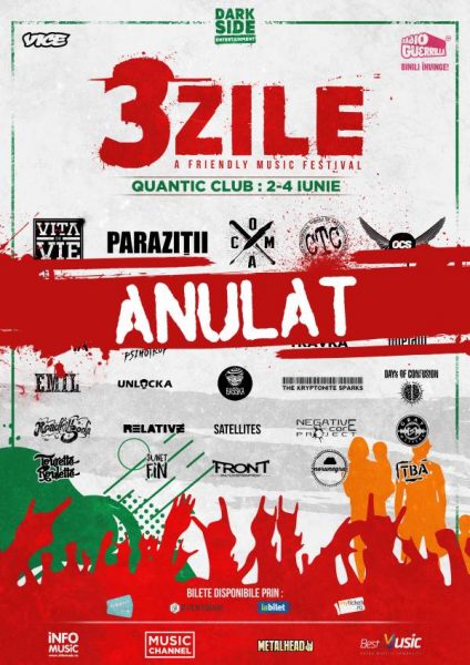 Poster eveniment ANULAT - 3 Zile - A friendly Music Festival