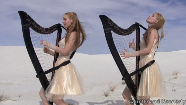 Videoclip cover Metallica Enter Sandman Harp Twins