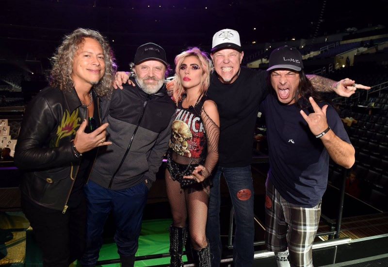 Lady Gaga Metallica poza de grup Grammy 2017
