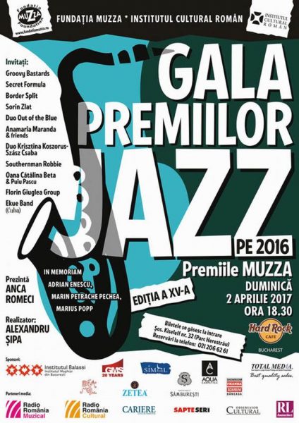 Poster eveniment Gala Premiilor de Jazz