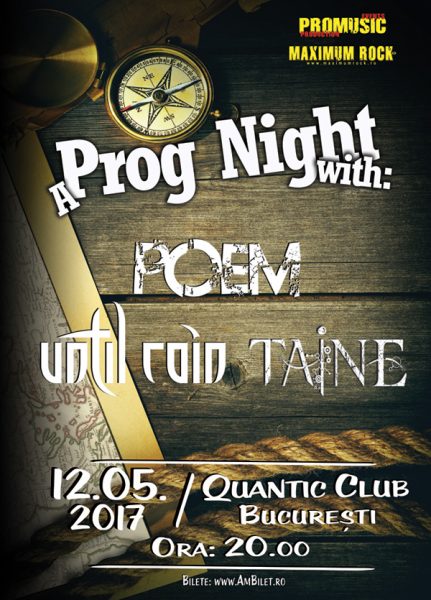 Poster eveniment A Prog Night with Poem / Until Rain / Taine
