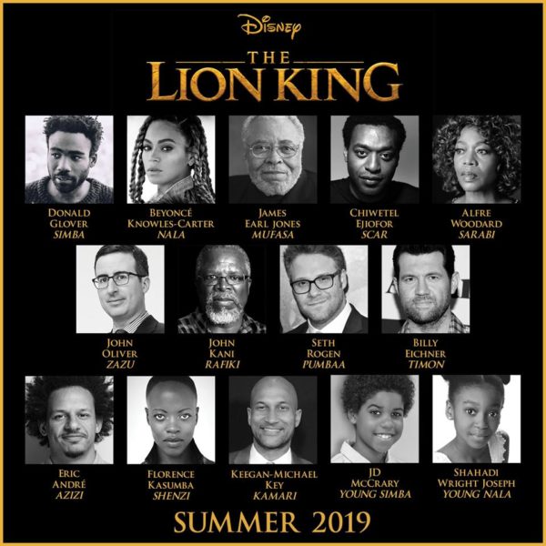 Distribuția filmului The Lion King 2019
