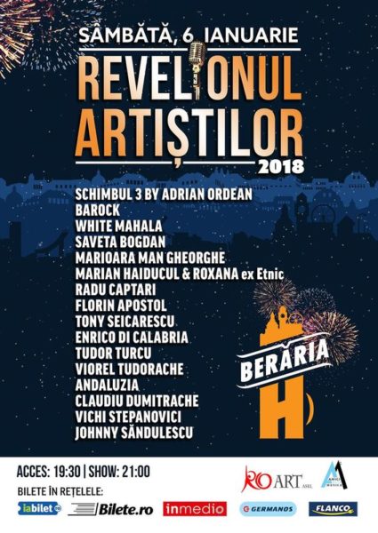 Poster eveniment Revelionul Artiștilor 2018