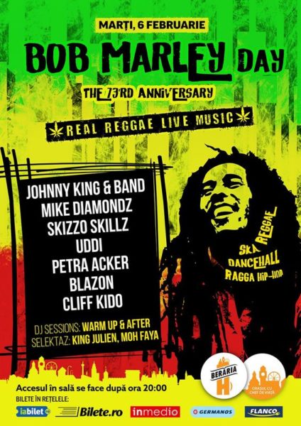 Poster eveniment Bob Marley Day