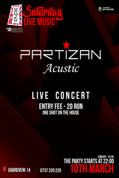 Poster eveniment Partizan acustic