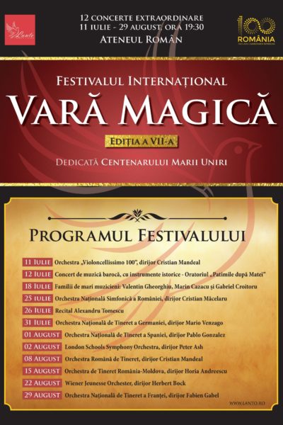 Poster eveniment Festivalul Vara Magică 2018