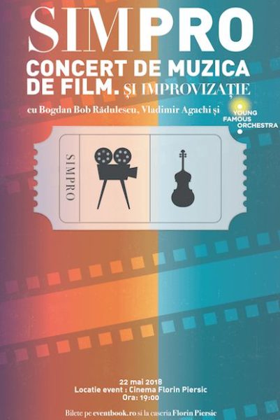 Poster eveniment Simpro - concert de muzică de film și improvizație