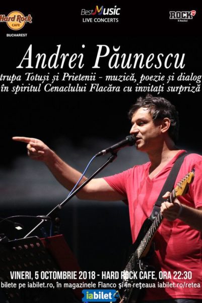 Poster eveniment Concert Andrei Păunescu în spiritul Cenaclului Flacăra
