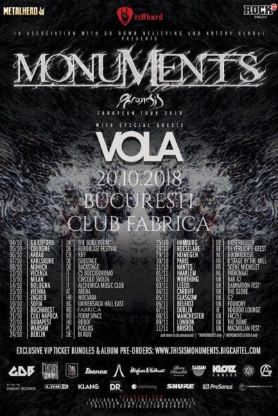 Poster eveniment Monuments & Vola