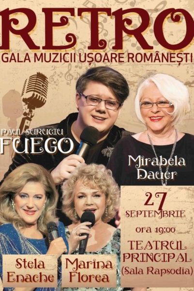 Poster eveniment Retro Gala Muzicii Ușoare Românești