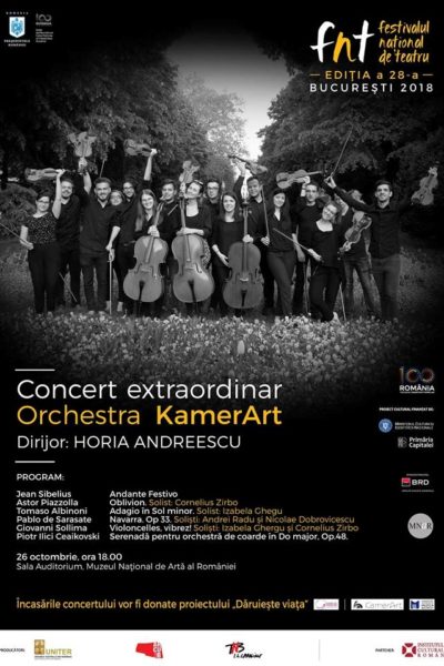Poster eveniment Concert caritabil al Orchestrei KamerArt