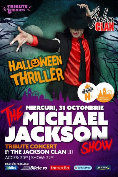 Poster eveniment Halloween Thriller - The Michael Jackson Show