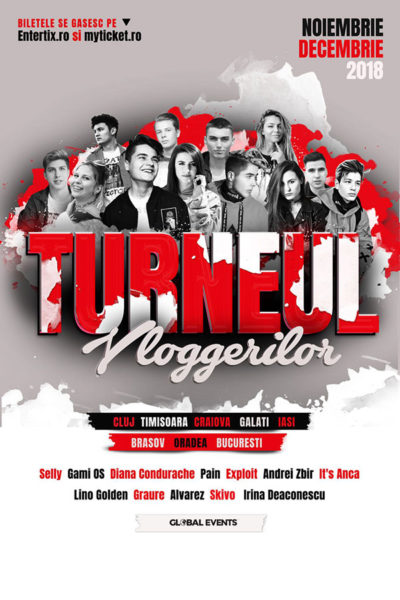 Poster eveniment Turneul Vloggerilor