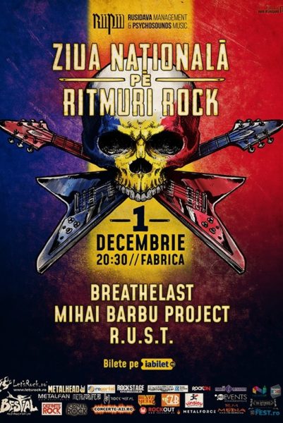 Poster eveniment Ziua Națională pe ritmuri rock