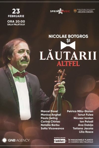 Poster eveniment Nicolae Botgros și Lăutarii Altfel
