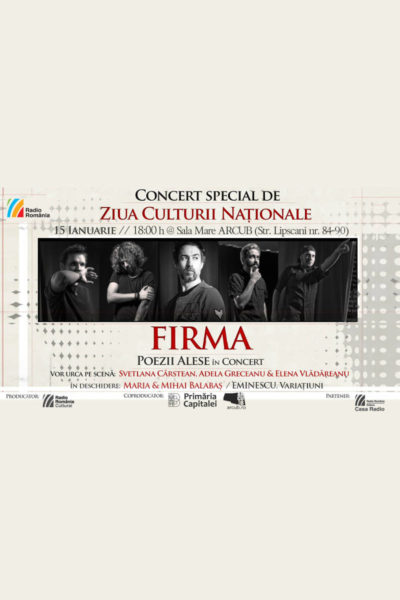 Poster eveniment FiRMA - concert Ziua Culturii Naționale