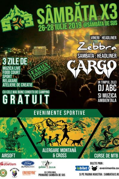 Poster eveniment Sâmbăta X3 Festival