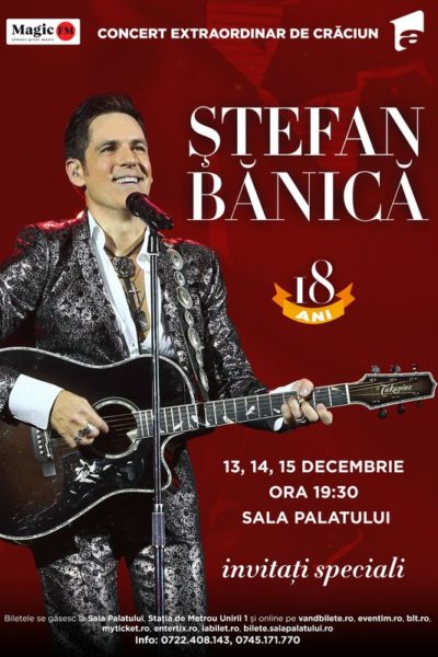Poster eveniment Ștefan Bănică – Concert Extraordinar de Crăciun 2019