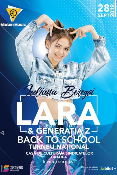 Poster eveniment Iuliana Beregoi - Lara & Generația Z Back to School
