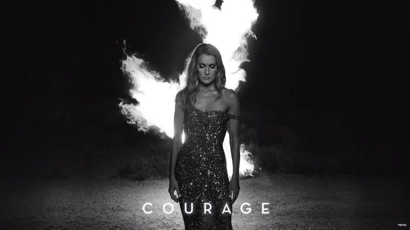 Coperta single Celine Dion Courage