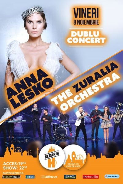 Poster eveniment Dublu Concert: Anna Lesko + The Zuralia Orchestra