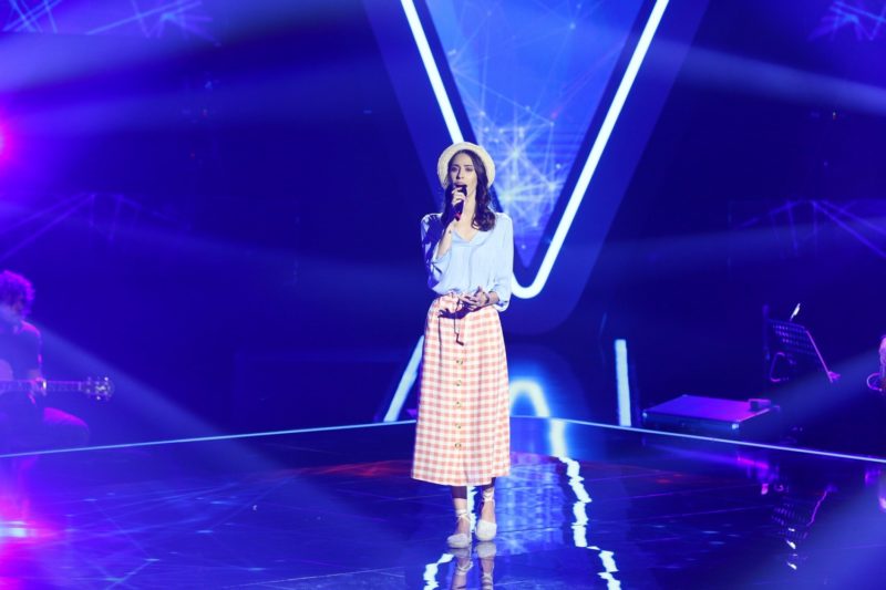 Zoe Grigoraș în timpul audițiilor pe nevăzute de la Vocea României 2019