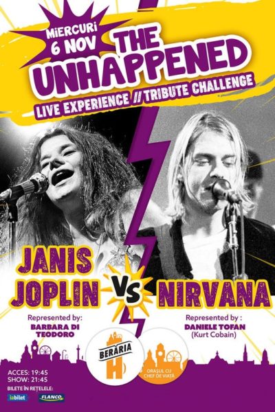 Poster eveniment The Unhappened: Janis Joplin vs. Nirvana