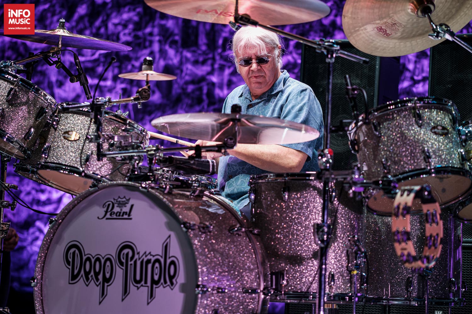 Ian Paice, toboșarul Deep Purple în concert la Cluj-Napoca pe 10 decembrie 2019