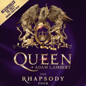 Poster turneu Queen Adam Lambert The Rhapsody 2021