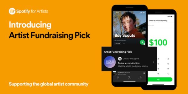 Spotify Artist Fundraising Pick donatii