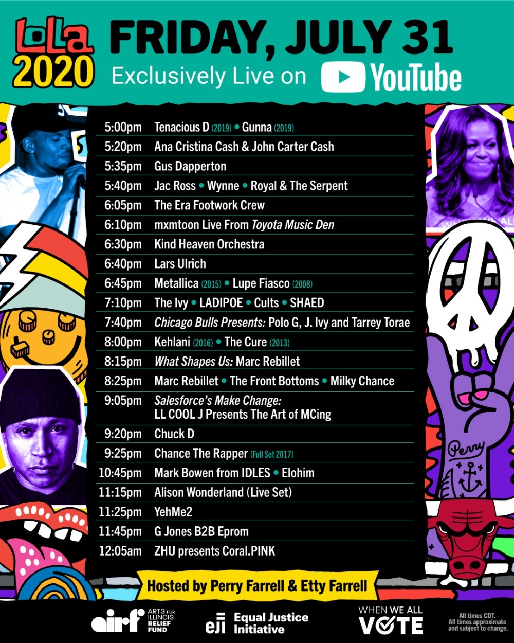 Lollapalooza 2020 - Programul de vineri, 31 iulie
