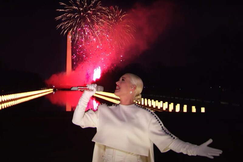 Katy Perry la concertul de celebrare a inaugurării lui Joe Biden