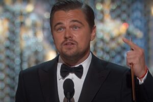Leonardo DiCaprio la gala premiilor Oscar din 2016
