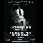 Poster concert Apocalyptica Bucuresti Cluj-Napoca 2021
