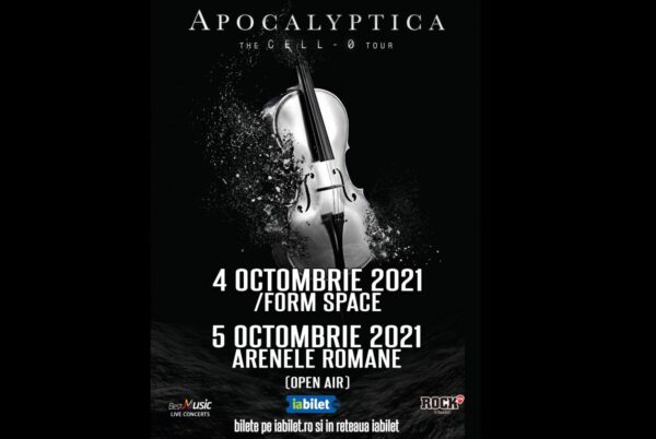 Poster concert Apocalyptica Bucuresti Cluj-Napoca 2021