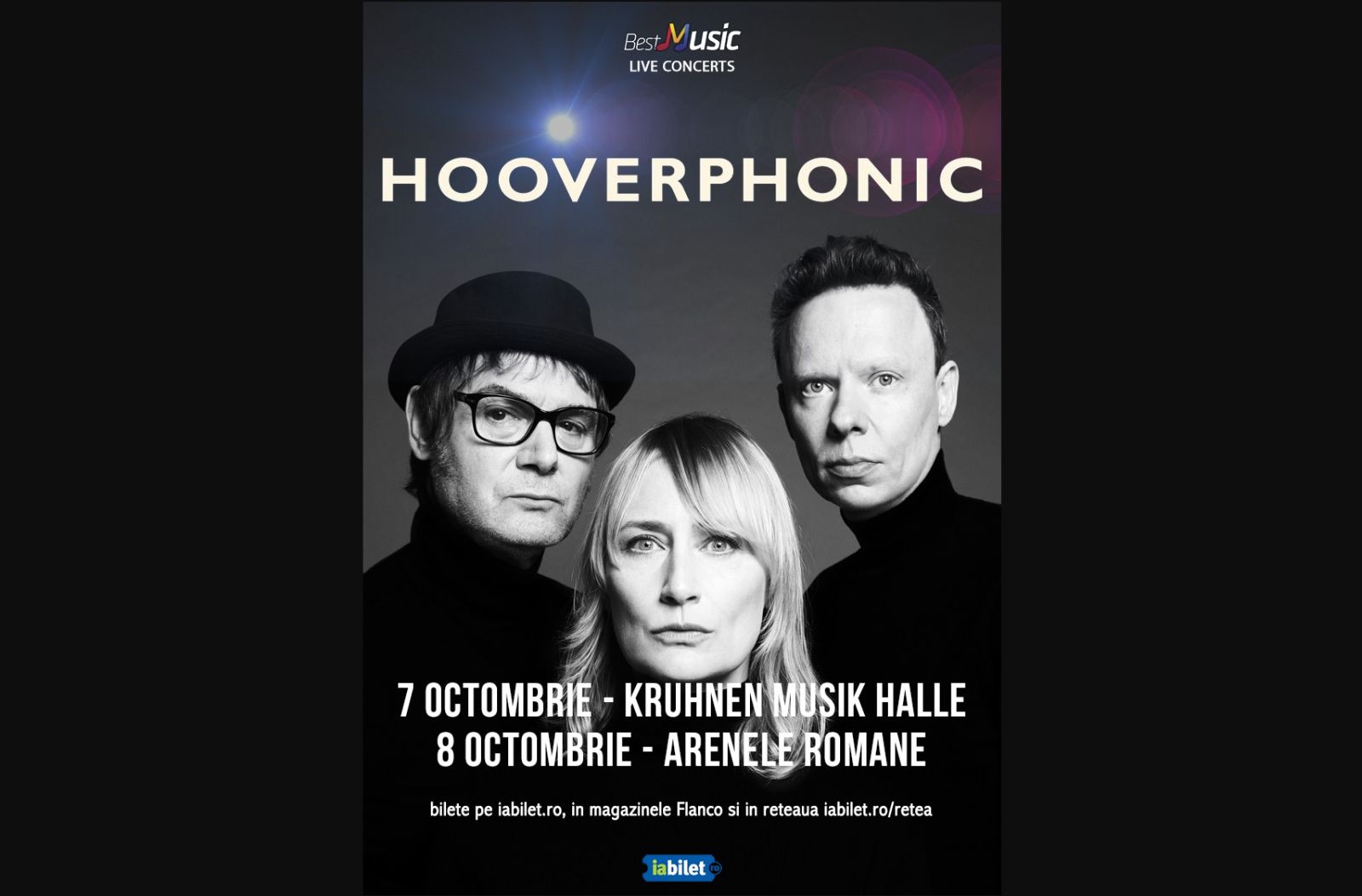 Poster concert Hooverphonic Romania 2021