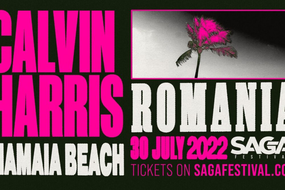 Poster Calvin Harris Saga Beach Mamaia concert 2022
