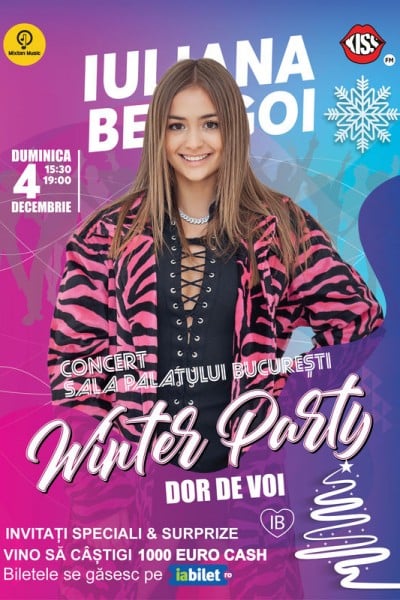 Poster eveniment Iuliana Beregoi - Dor de voi Winter Party