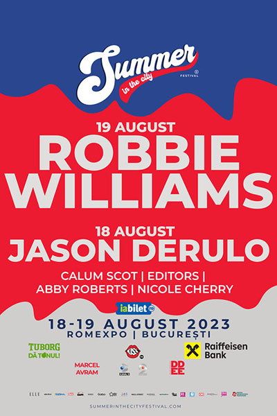 Poster eveniment Summer in the City 2023 cu Robbie Williams