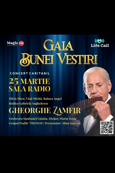 Poster eveniment Gala Bunei Vestiri - concert Gheorghe Zamfir
