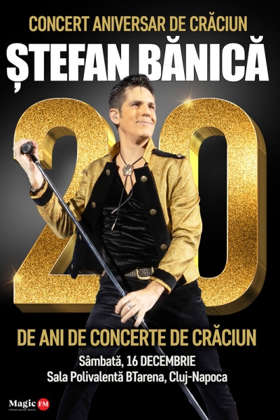 Poster eveniment Ștefan Bănică - Concert de Crăciun 2023