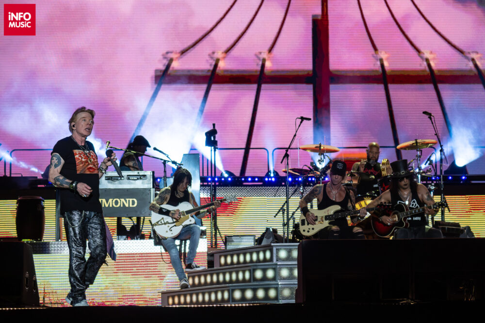 Axl Rose în concertul Guns N'Roses, București, 16 iulie 2023