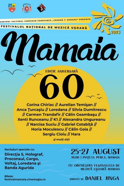 Poster eveniment Festivalul Național de Muzică Ușoară Mamaia 2023