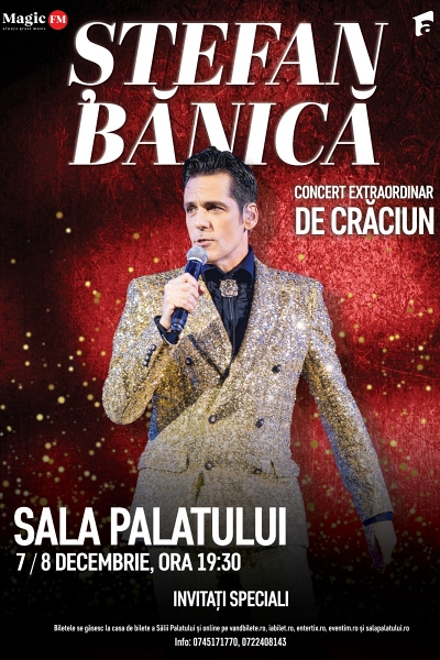 Poster eveniment Ștefan Bănică - Concert Extraordinar de Crăciun 2024