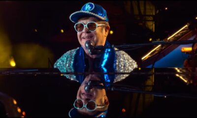 Elton John la Dodger Stadium în noiembrie 2022