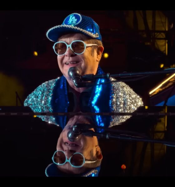 Elton John la Dodger Stadium în noiembrie 2022