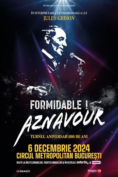 Poster eveniment Formidable! Aznavour cu Jules Grison