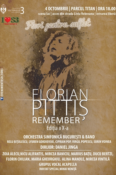 Poster eveniment Flori pentru suflet - Remember Florian Pittiș 2024