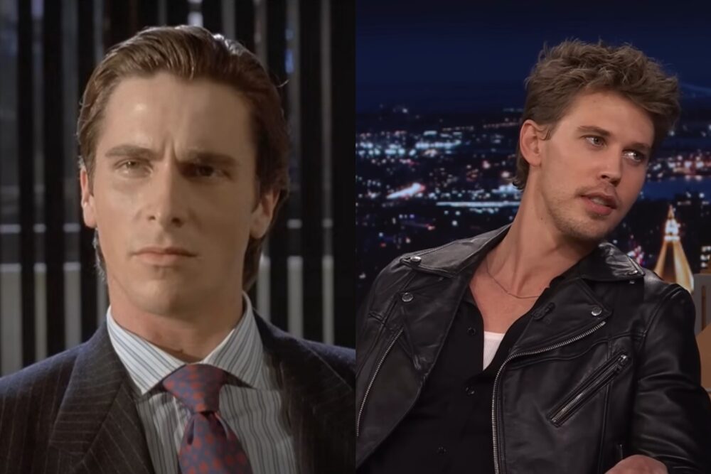 Christian Bale în "American Psycho" și Austin Butler